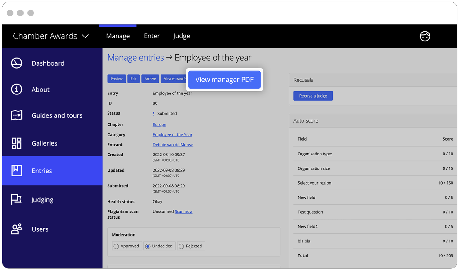 Manager PDF-Schaltfläche