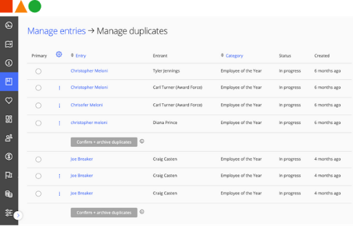 Manage duplicates in Award Force