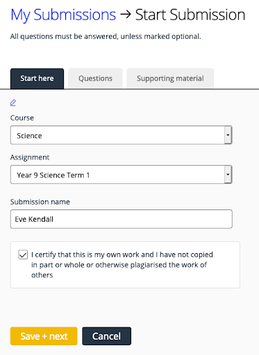 Choosing a course