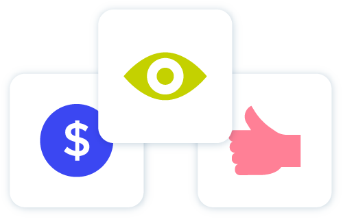 Icon representing no hidden costs