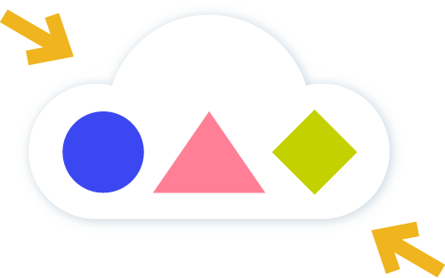 Image of cloud with shapes in it